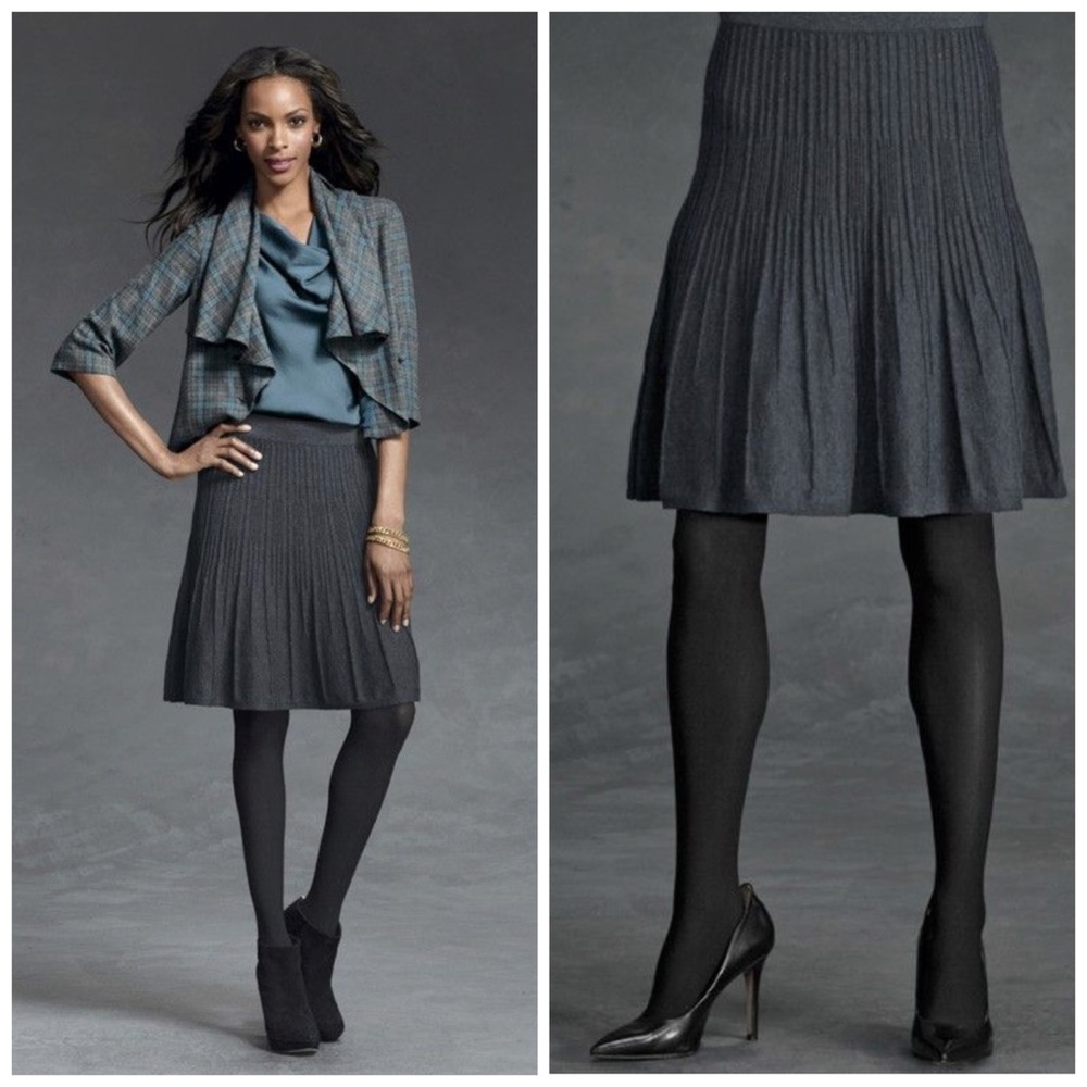 CAbi Vogue Charcoal Gray Knit Sweater Medium